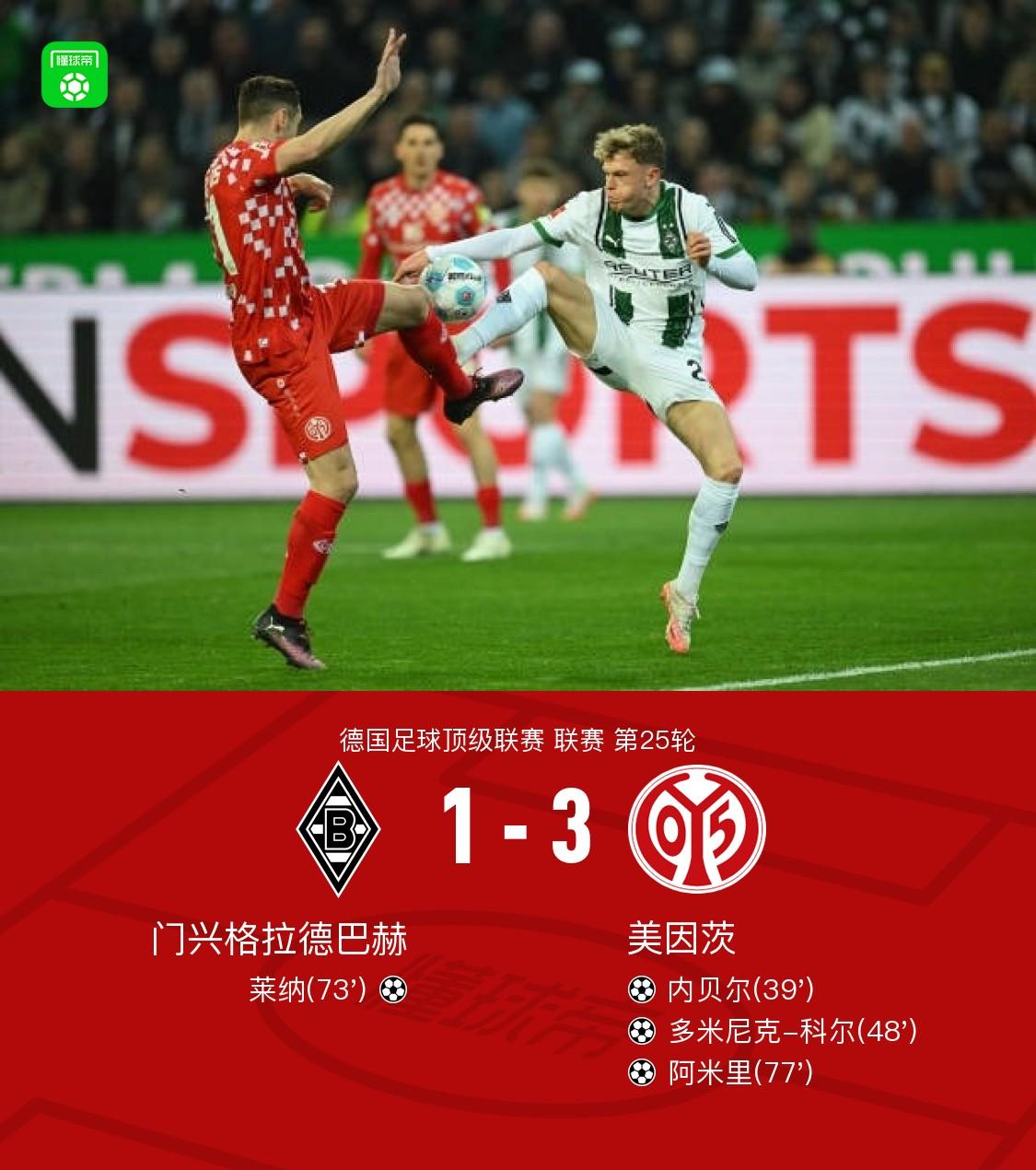 包含门兴格拉德巴赫战胜柏林联合，保持领先优势的词条